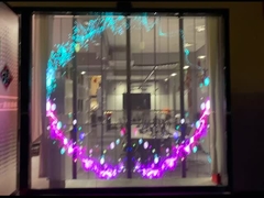 窓ガラス使用のためのLEDグリッドディスプレイ,屋外広告